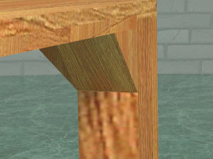 Wood Table 3D Model