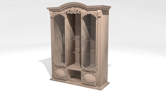 Silverware Cabinet 3D 모델 .c4d .max .obj .3ds .fbx .stl .blend 