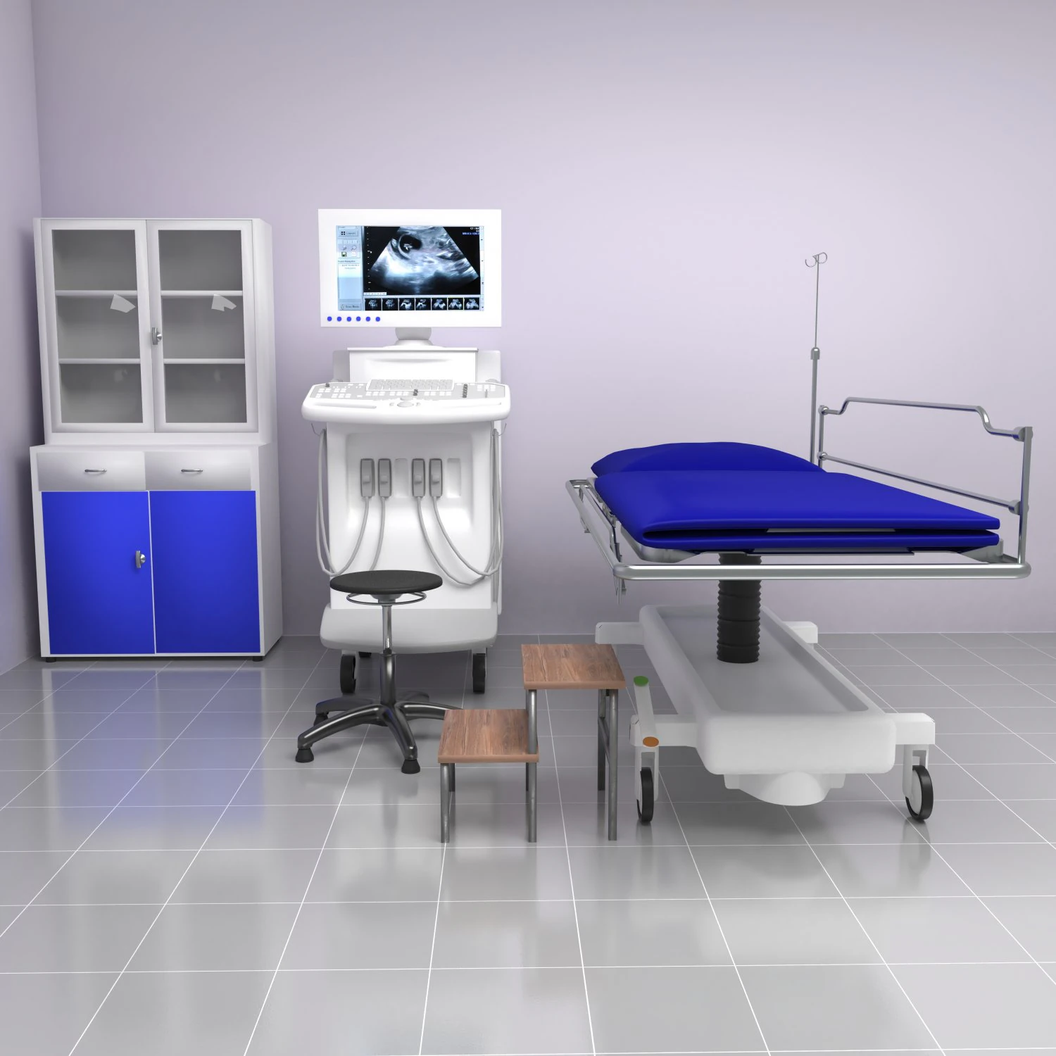 Ultrasound Room 4 - 4K 3D Model .c4d .max .obj .3ds .fbx .stl .blend 