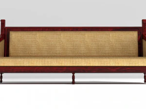 Wooden Sofa 4K 3D Model