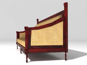 Wooden Sofa 4K 3D Model
