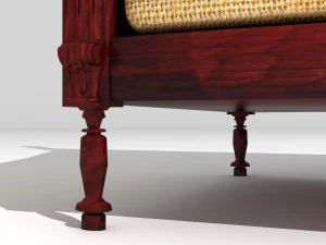 Wooden Sofa 4K 3D Model