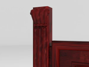 Wooden Sofa 4K 3D Model