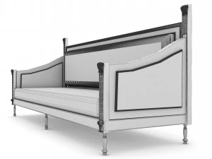 Wooden Sofa 4K 3D Model