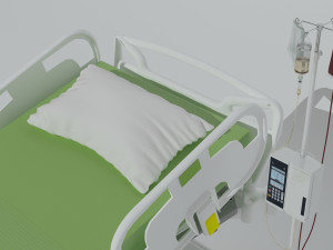 Intensive Care Bed 6 - 4K 3D-Modell