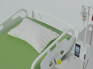Intensive Care Bed 6 - 4K 3D Model