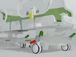 Intensive Care Bed 6 - 4K 3D Model
