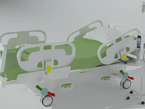 Intensive Care Bed 6 - 4K 3D Model