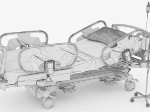 Intensive Care Bed 6 - 4K 3D Model
