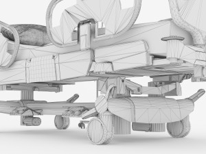 Intensive Care Bed 6 - 4K 3D-Modell