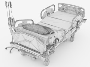 Intensive Care Bed 6 - 4K 3D-Modell