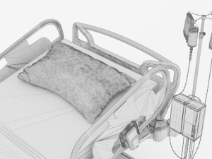 Intensive Care Bed 6 - 4K 3D-Modell