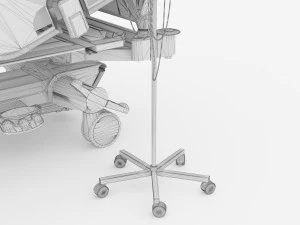 Intensive Care Bed 6 - 4K 3D Model