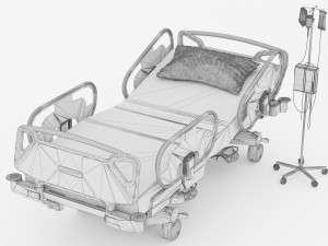 Intensive Care Bed 6 - 4K 3D-Modell