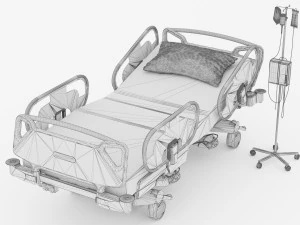 Intensive Care Bed 6 - 4K 3D Model