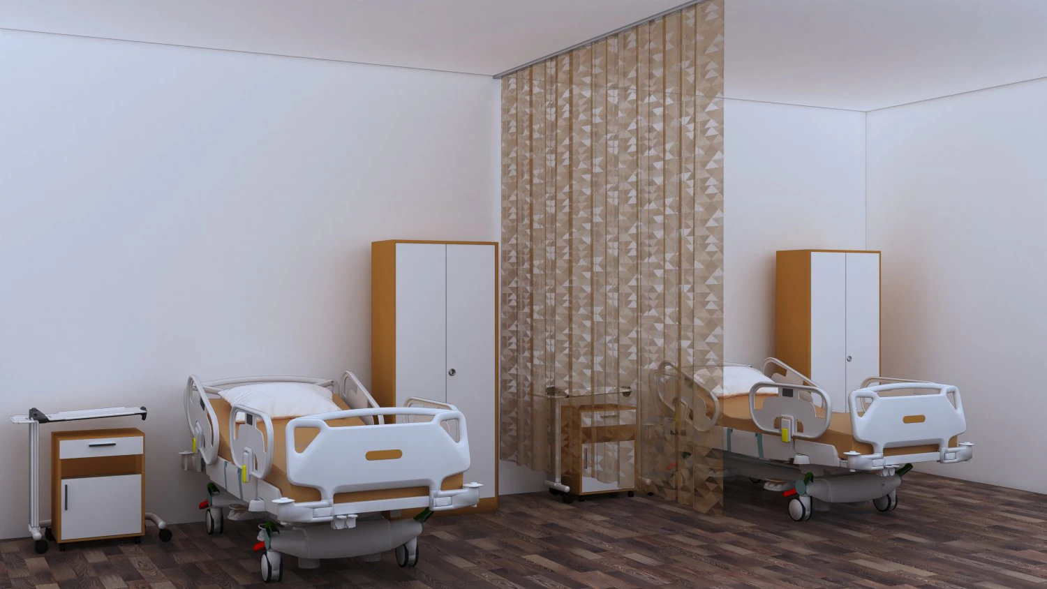 Hospital Ward 6 - 4K 3D Model .c4d .max .obj .3ds .fbx .stl .blend
