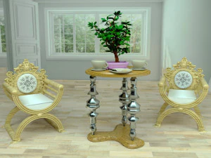 Przyjęcie kawowe 4K Model 3D