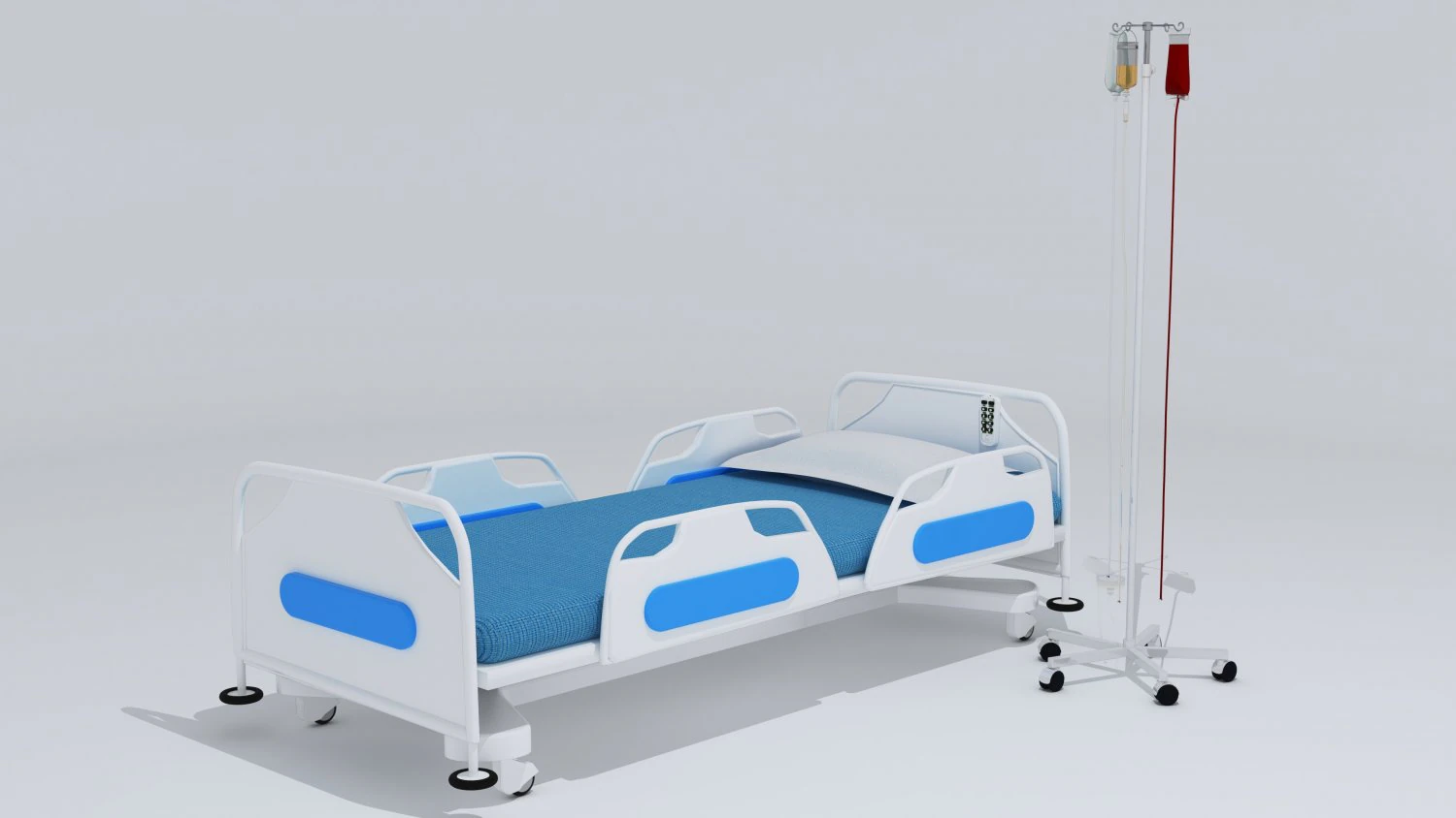 Hospital Bed 7 - 4K 3D Model .c4d .max .obj .3ds .fbx .stl .blend 