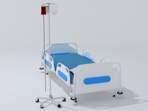 Hospital Bed 7 - 4K 3D Model