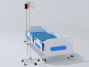 Hospital Bed 7 - 4K 3D Model