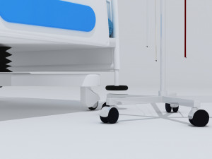 Hospital Bed 7 - 4K 3D Model