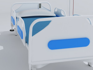 Hospital Bed 7 - 4K 3D Model