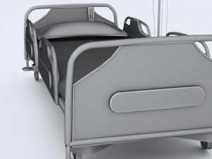 Hospital Bed 7 - 4K 3D Model