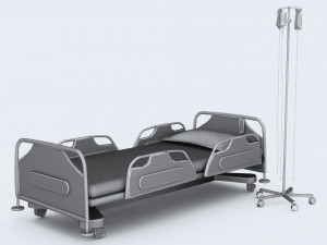 Hospital Bed 7 - 4K 3D Model