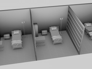 Hospital Ward 7 - 4K Modèle 3D