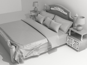 Classic Bed 8K 3D Model