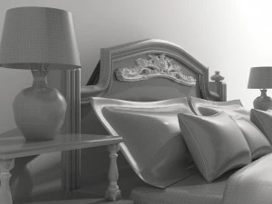 Classic Bed 3D Model