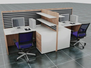 Stazione di lavoro 4K Modello 3D