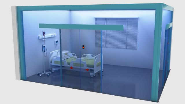 Observation Room 8K 3D Модель .c4d .max .obj .3ds .fbx .stl .blend 