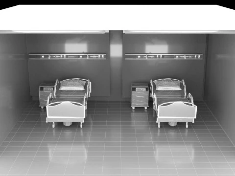 Hospital Ward 8 - 8K 3D Model