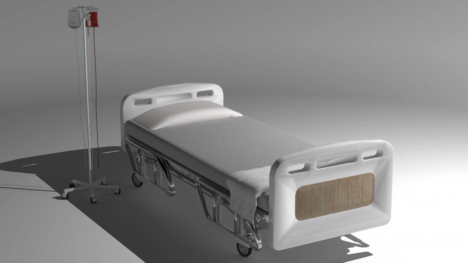 Hospital Bed 8 - 8K 3D Model .c4d .max .obj .3ds .fbx .stl .blend 