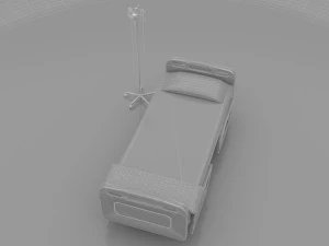 Hospital Bed 8 - 8K 3D Model
