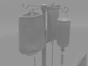 Hospital Bed 8 - 8K 3D Model
