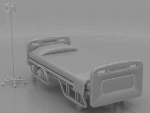 Hospital Bed 8 - 8K 3D-Modell