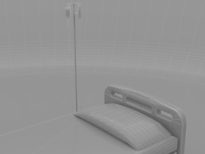 Hospital Bed 8 - 8K 3D-Modell