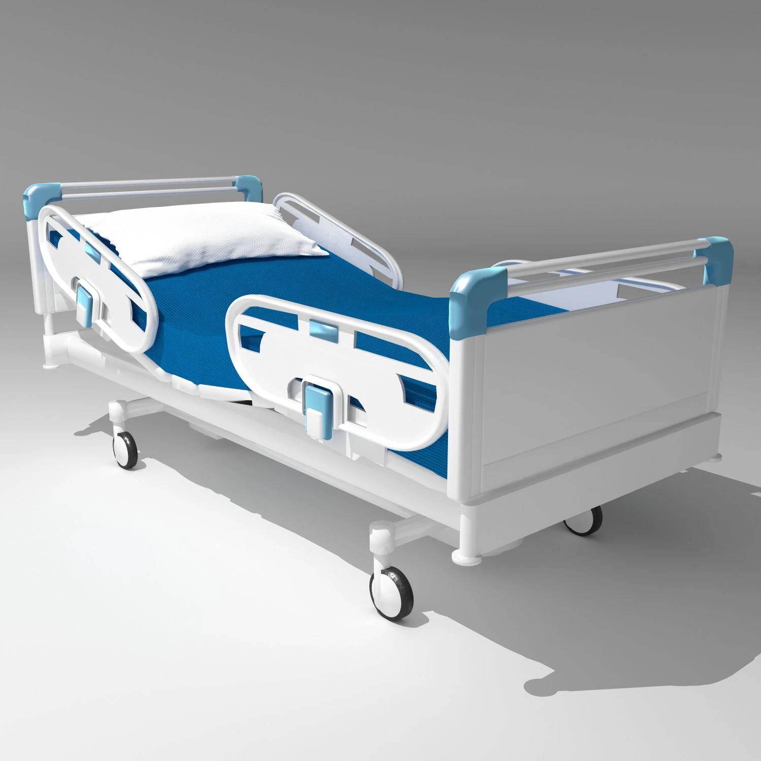Hospital Bed 9 - 8K 3D Model .c4d .max .obj .3ds .fbx .stl .blend 