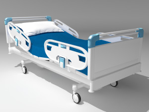 Hospital Bed 9 - 8K 3D Model