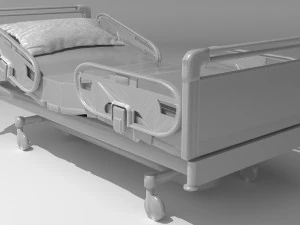 Hospital Bed 9 - 8K 3D Model