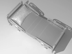 Hospital Bed 9 - 8K 3D Model
