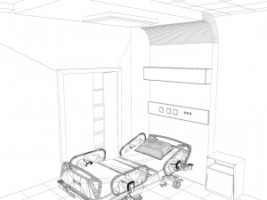 Hospital Room v2 3D Model