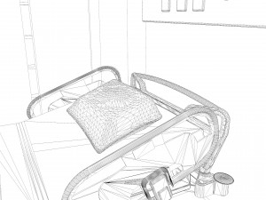 Hospital Room v2 3D Model