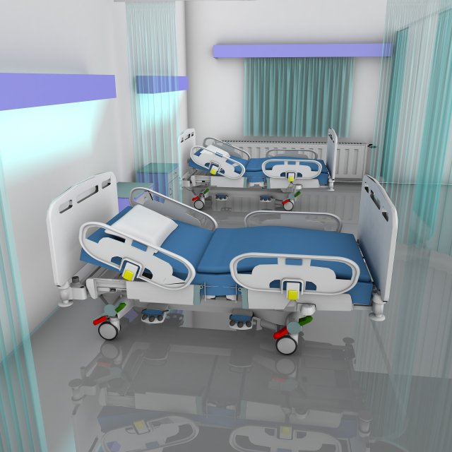 Hospital Room 2 - 4K Modelo 3D .c4d .max .obj .3ds .fbx .stl .blend 