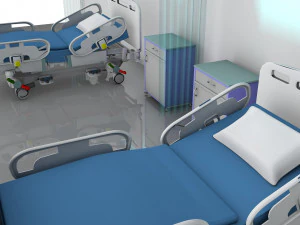 Hospital Room 2 - 4K 3D Model