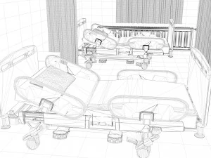 Hospital Room 2 - 4K 3D Model