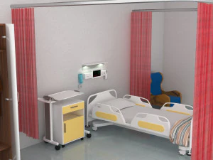 Interior do quarto de hospital 8K Modelo 3D