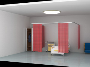 Hospital Room Interior 8K 3D Model